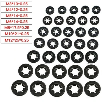 

260pcs M3 M4 M5 M6 M8 M10 M12 Retainer Toothed Spring Washer Fastener Spacer Set
