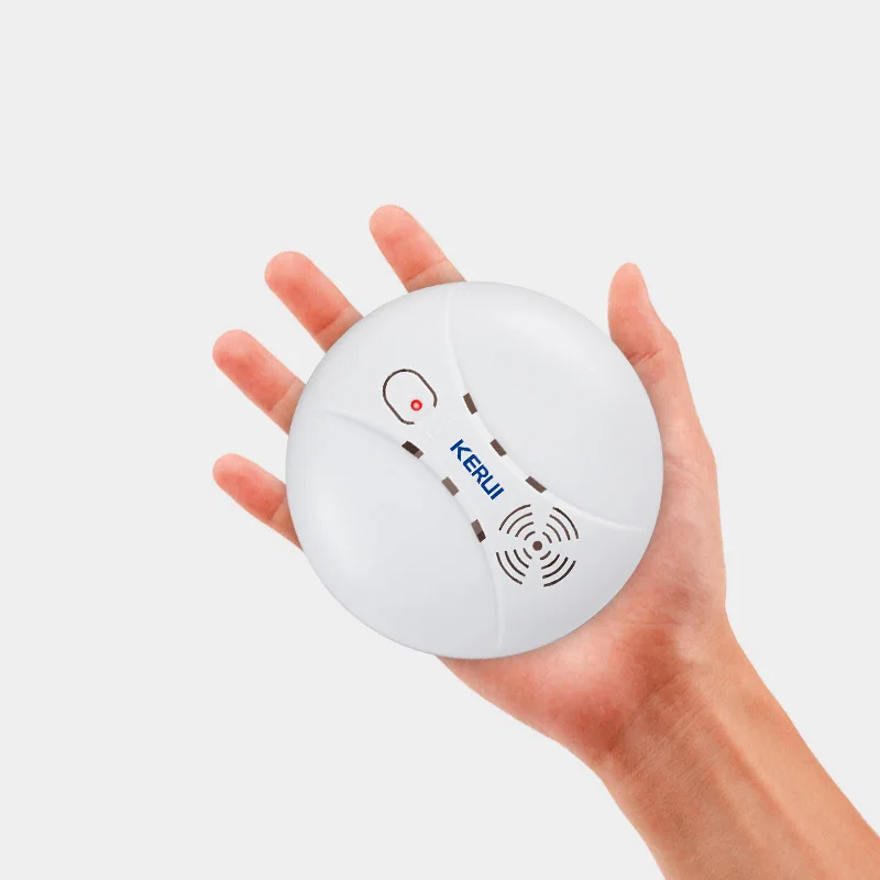 Kerui-Detector de humo inalámbrico, Sensor fotoeléctrico sensible para sistema de alarma de seguridad para hogar
