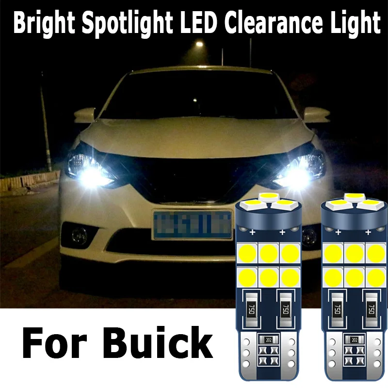 

1pcs Car LED Clearance Lights W5W T10 2825 12V Bulb Canbus Lamp For Buick Century LeSabre Regal Allure Enclave Cascada Lucerne