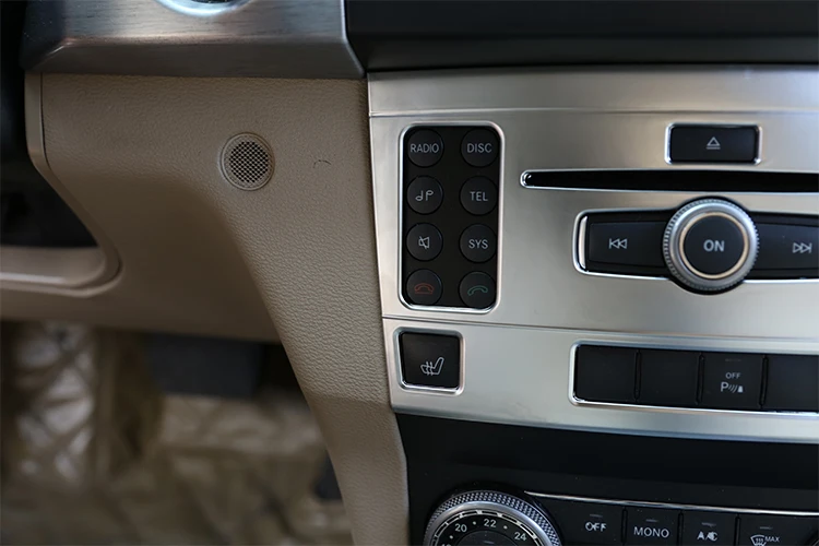 Для Mercedes benz GLK Class X204 2010-2012 ABS Хромированная центральная консоль CD декоративная рамка отделка автомобильные аксессуары