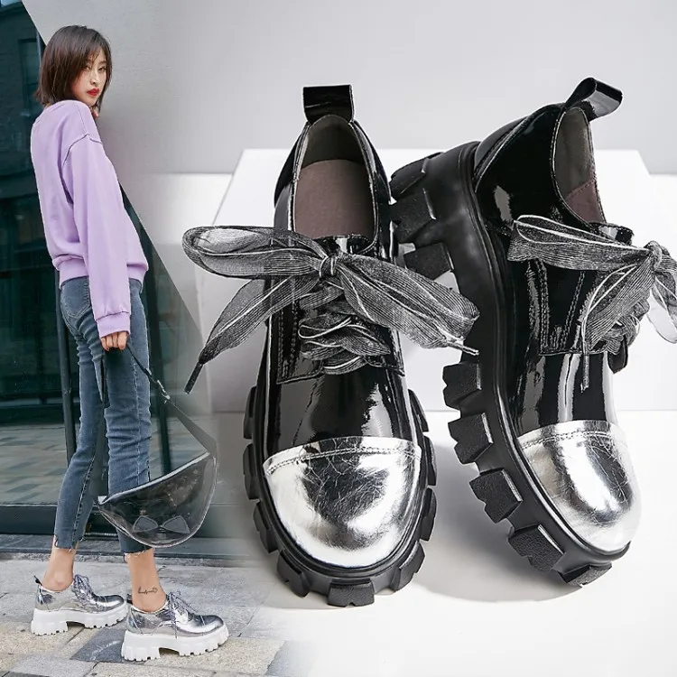 

Pq1-2d Simple Versatile Solid Color Thick Bottomed Low-top Shoes
