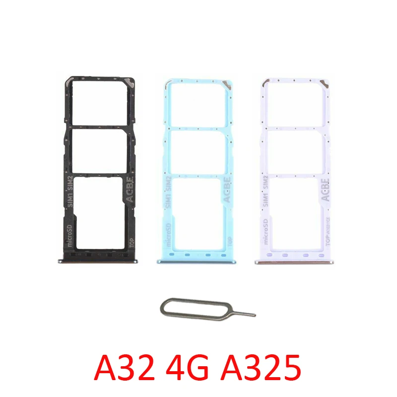 

Sim Card Tray Holder For Samsung Galaxy A32 4G A325F A325M A325 Original New Phone SIM SD Chip Slot Adapter Drawer Part + Pin