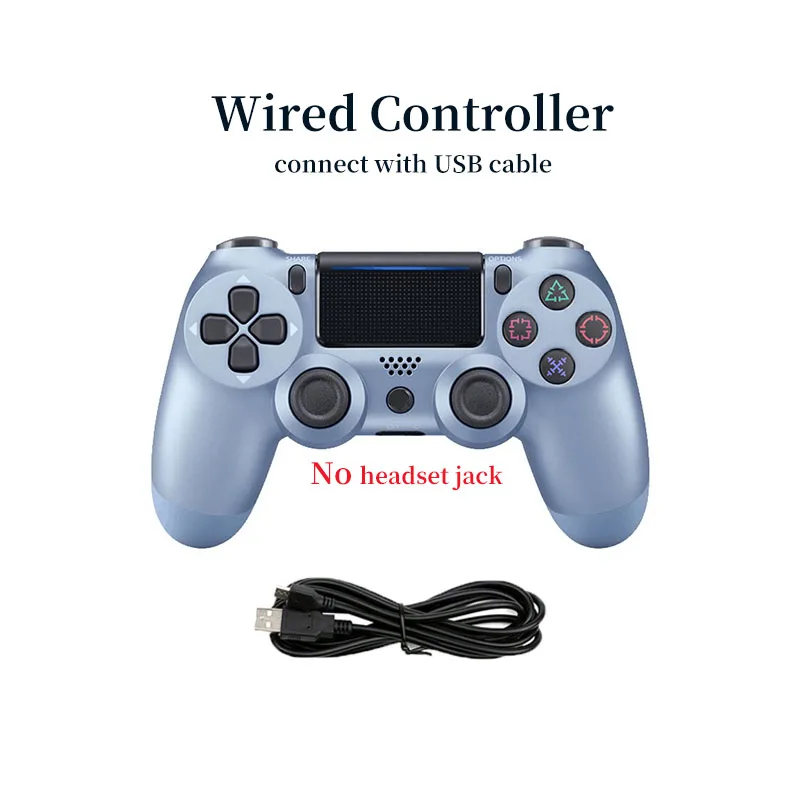 STEEL BLUE TYPE 1 USB проводной контроллер для PS4 Геймпад для Play Station 4 контроллер для Dualshock 4 геймпад для PS4 консоли с двойной вибрацией - Цвет: STEEL BLUE TYPE 1