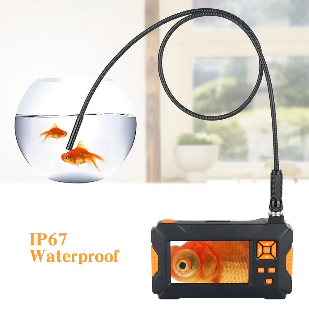 

Set Endoscope Borescope Inspection Camera Waterproof 4.3 inch 1080P HD