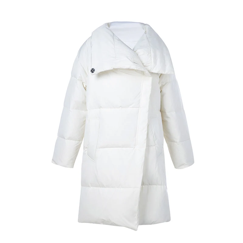 Парка женская 2019 пальто новая зимняя куртка Женское на белом утином пуху