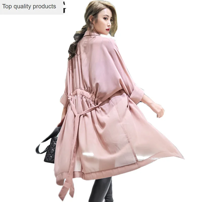 Лидер продаж 2020 летняя шифоновая ветровка женское длинное свободное осеннее