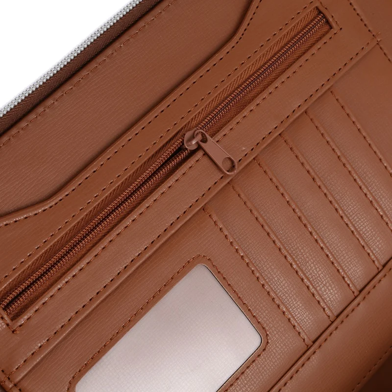 Горячая-профессиональная папка для хранения документов PU Padfolio Бизнес Портфель держатель Органайзер с застежкой-молнией слот для карт