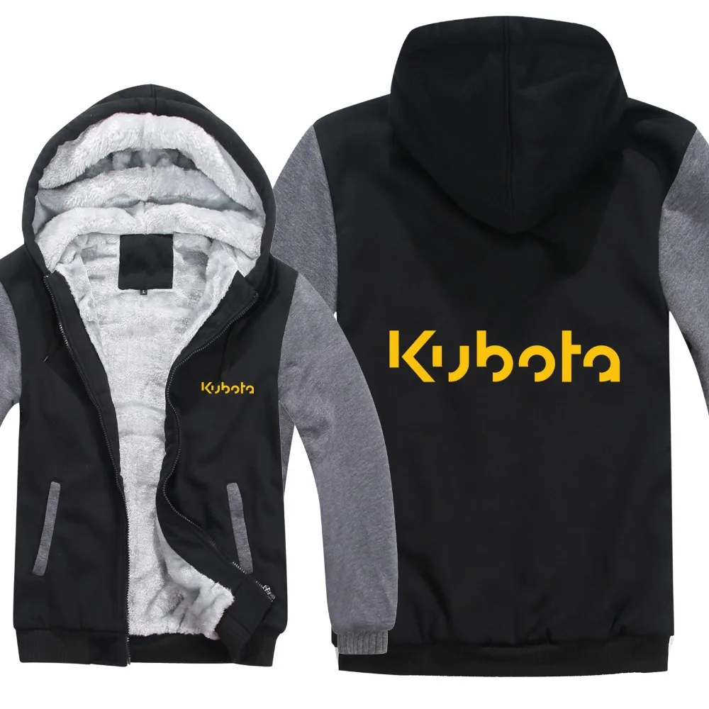 Kubota трактор толстовки зимняя куртка для мужчин пуловер человек Пальто Повседневное шерстяная подкладка флис Kubota кофты