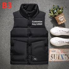B3 мужской классический зима тонкий жилет Куртки Без Рукавов Удобные высокое качество мужские однотонные Цвет дикий по индивидуальному заказу Любой Логотип Топы