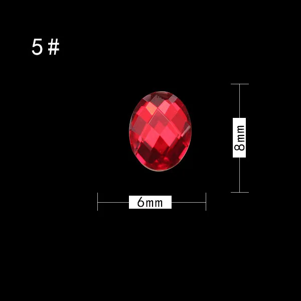 5 10 шт./упак. нейл-арта украшения камни с плоской задней частью Форма капли воды с украшением в виде кристаллов красная мозачиная Стекло Стразы для украшения аксессуары - Цвет: 5