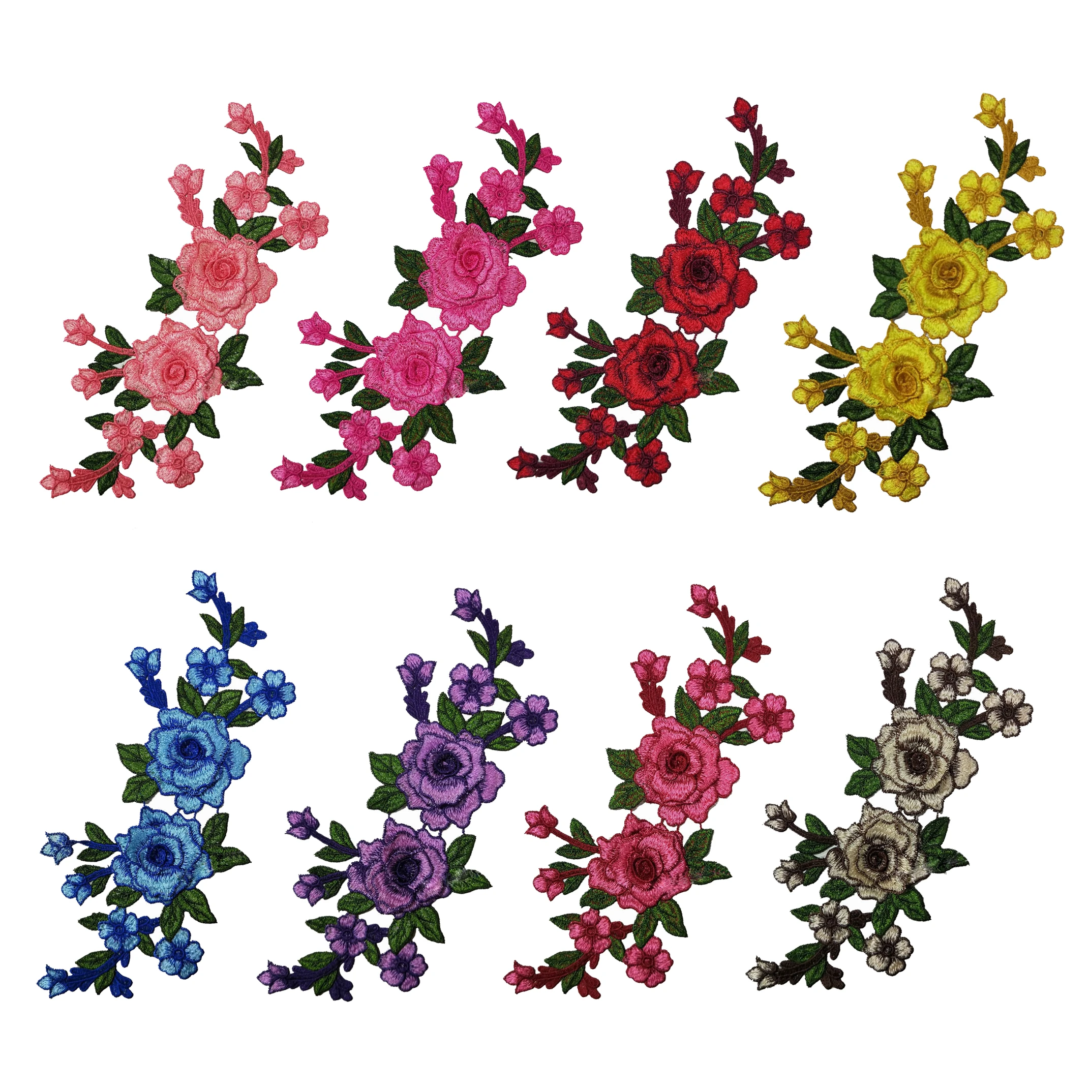 Parche de flores rosas de colores para ropa, parche para coser para zapatos, pegatinas para chaqueta, 1 unidad|Parches| - AliExpress