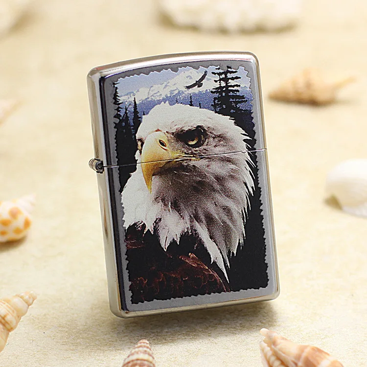 Genuine Zippo oil lighter copper windproof American Eagle cigarette Kerosene lighters Gift With anti-counterfeiting code | Дом и сад