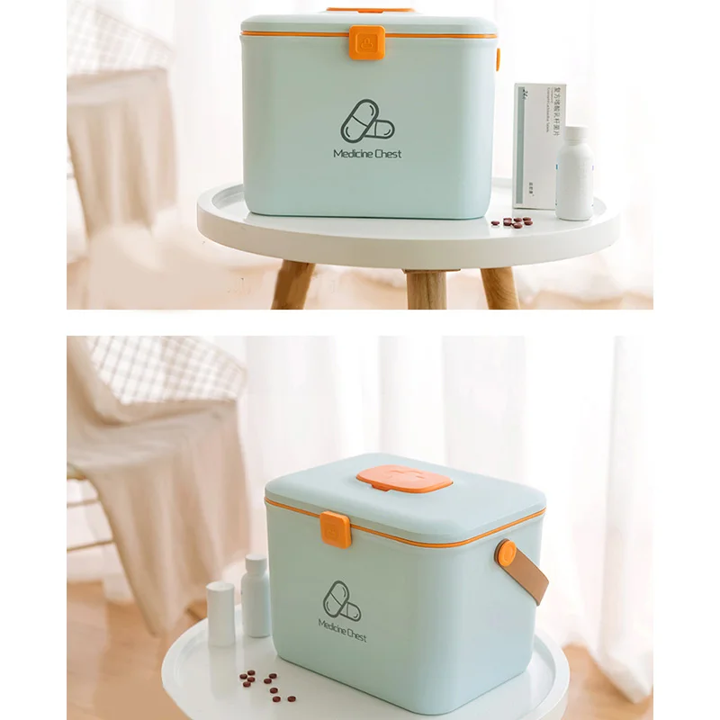 Preise 3 farben Große Medizinische Box Koffer Tragbare First Aid Kit Box Medizin Brust Hause Plastic Storage Box Organizer Container