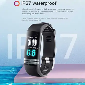 

Men Women Smart Bracelet Alarm Clock Teens Stopwatch Bluetooth 4.0 Wristband Activity Calories Waterproof IP67 Heart Rate