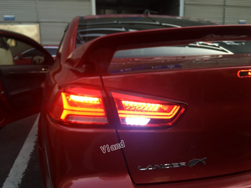 Задний светодиодный светильник Vland Audi Style для Mitsubishi Lancer задний фонарь Ex 2008 2017