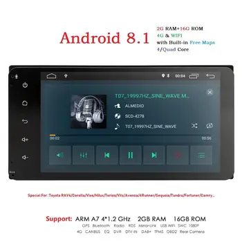 

2 din android RDS Universal Car Multimedia Player Car Radio Player Stereo for toyata VIOS CROWN CAMRY HIACE PREVIA COROLLA RAV4