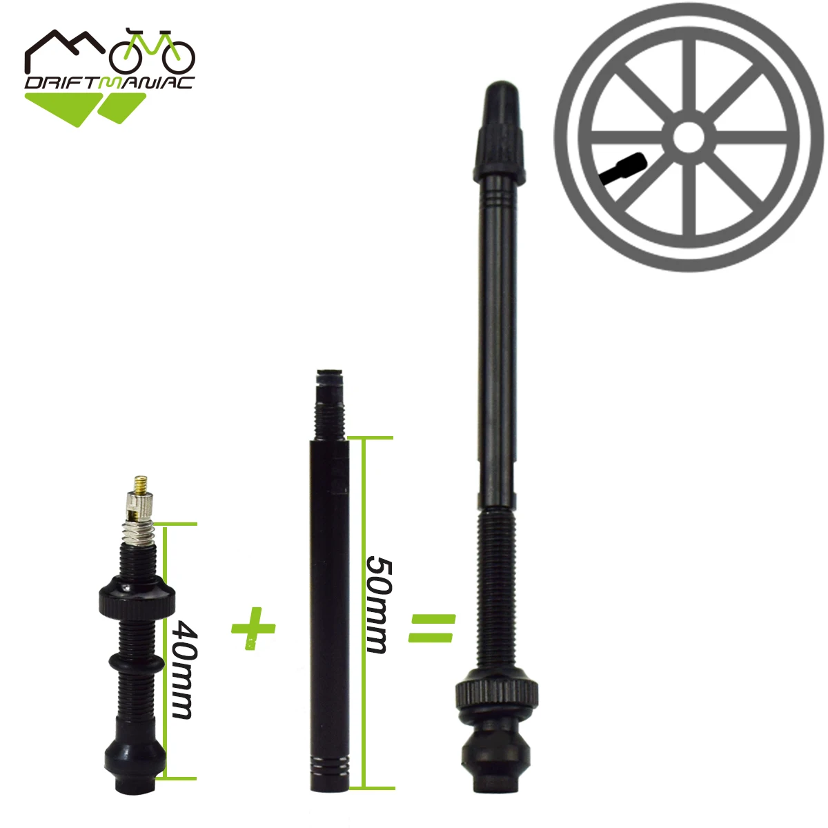 Дрифт маньяк велосипед бескамерный клапан с 50 мм расширитель велосипед без трубки Presta клапан