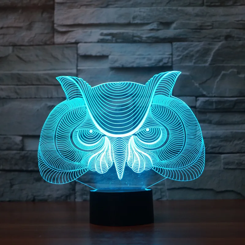 Охота Орел 3D LED свет голограмма иллюзии 7 видов цветов изменить Декор лампа лучший