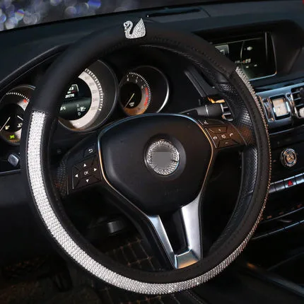 D Крышка рулевого колеса автомобиля различные стили крышки рулевого колеса автомобиля пушистая крышка рулевого колеса автомобиля 38 см меховые автомобильные аксессуары - Название цвета: D