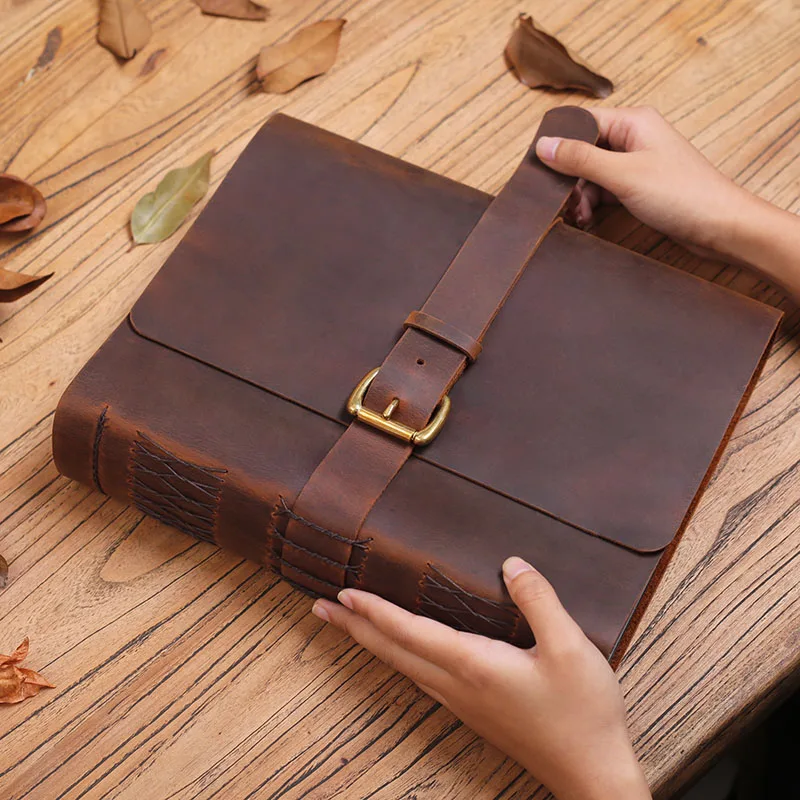 Фотоальбом книга из натуральной кожи ручная работа|Фотоальбомы| |