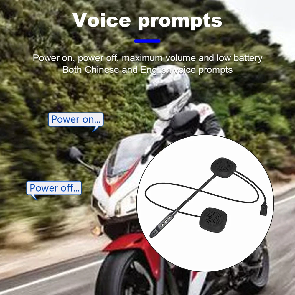 Casque Bluetooth Moto MotorMinds BT35 - 5.0, Lumière LED Ambiance, Étanche IP, Réduction Bruit, Double Appairage