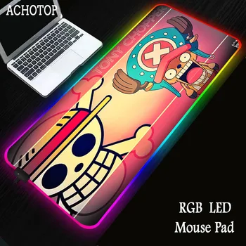 

Anime One Piec Large RGB Mouse Pad Lock Edge Bundle Seduction Sweet Chocolate Custom Computer Desk Mat Rubber Non-slip Xxl