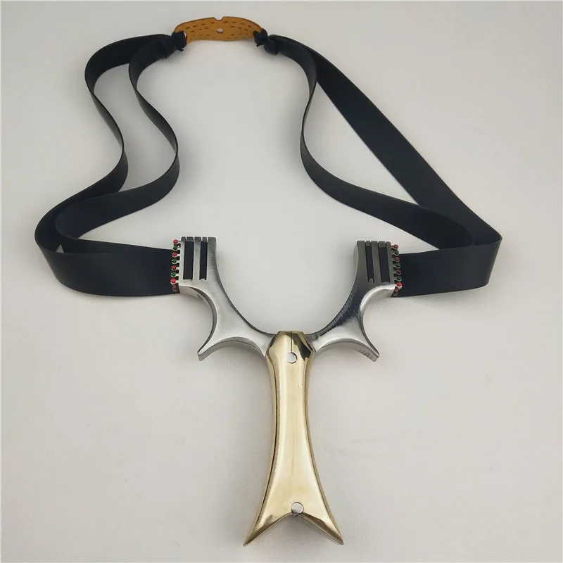 

Slingshot Catapult Hunting Rubber Band Powerful stainless steel + copper Outdoor Pocket Handhold Shooting Game Wire cutting