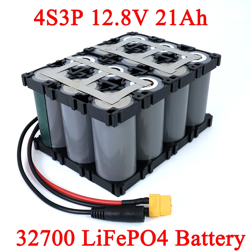 Аккумуляторная батарея 32700 Lifepo4 4S3P 12 8 В 21 Ач с Φ 20A максимальный баланс 60 А BMS для