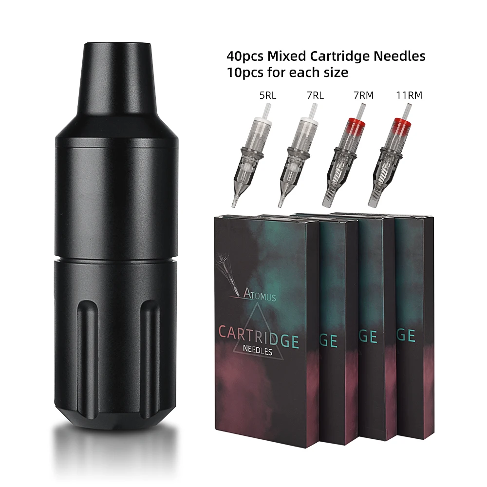 

ATOMUS 2019 New Short Pen Rotary Cartridge Tattoo Machine Famous Germany Motor