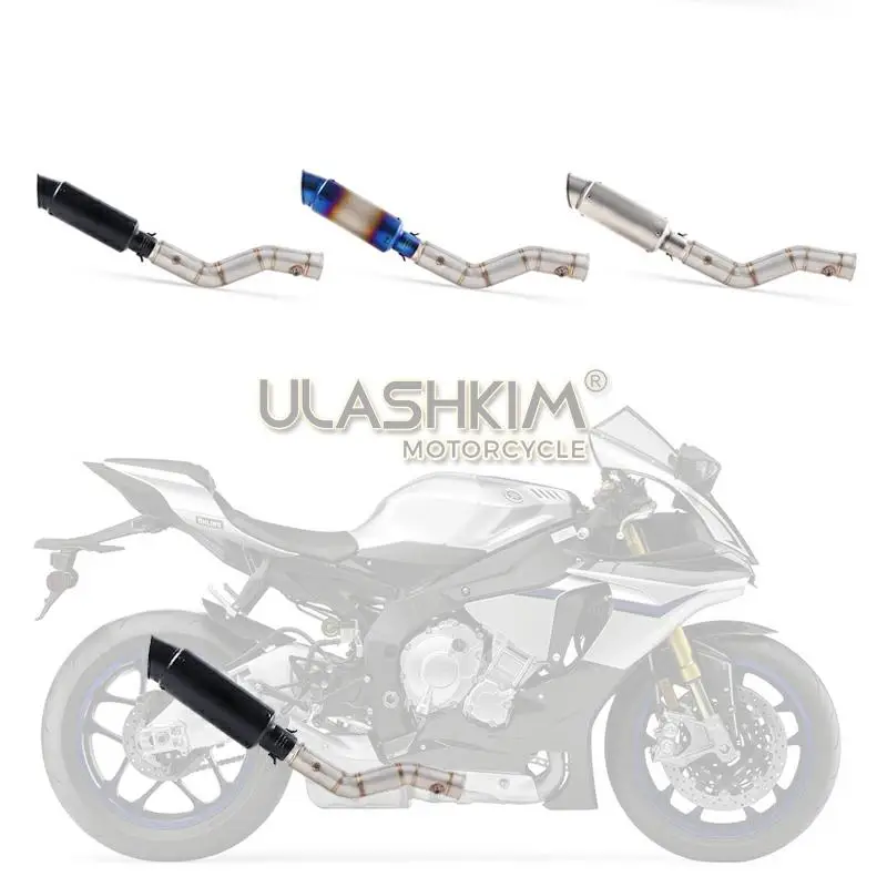 Полная выхлопная система мотоцикла slip on для Yamaha YZF R1 YZR-R1 контакт среднего звенья трубы