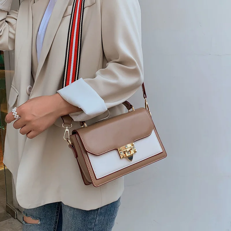 

2019 New Style Handbag Wide-Strap Square Sling Bag Bag WOMEN'S Bag High Grade Sense Western Style Crossbody Bag