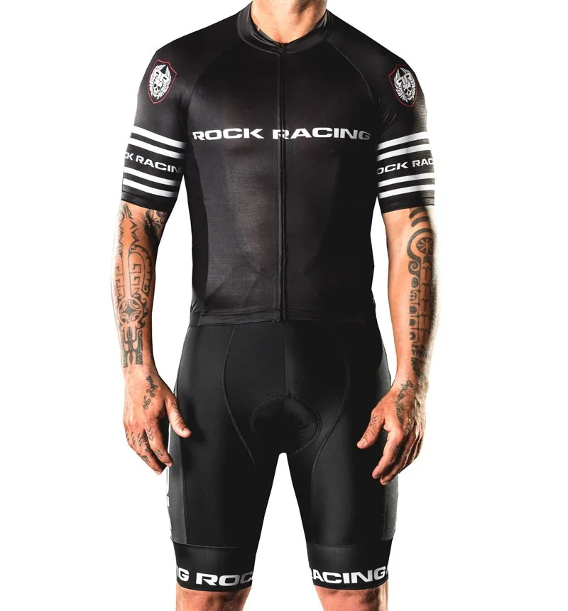 Rock Racing Team Cycling Jersey Set Summer Men Shirts Aero Breath Bike Suit Clothes Kit Dress Maillot Ciclismo Hombre Tops Wear | Спорт и
