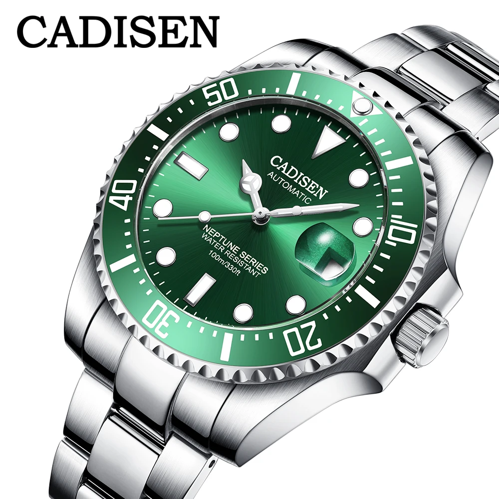 CADISEN Mechanical Watches Men Japan Seiko NH35A Movt Automatic Self Wind  Watch 100M Waterproof Ceramics Relogio Masculino C8177|Mechanical Watches|  - AliExpress