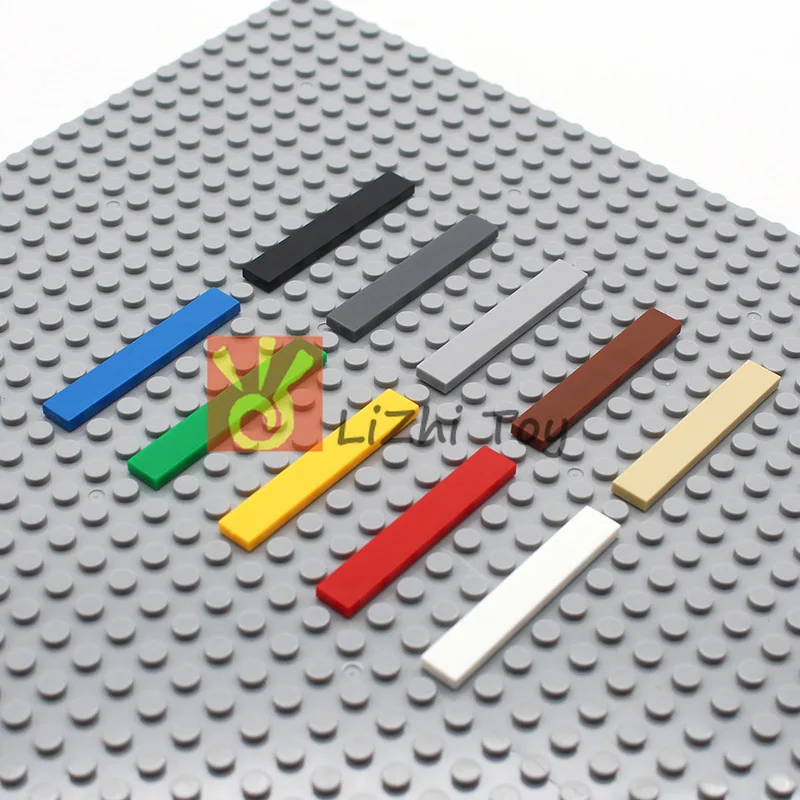 MOC плоская плитка 1*6 таблетка 6636 Сделай Сам просвечивающие блочные кирпичи