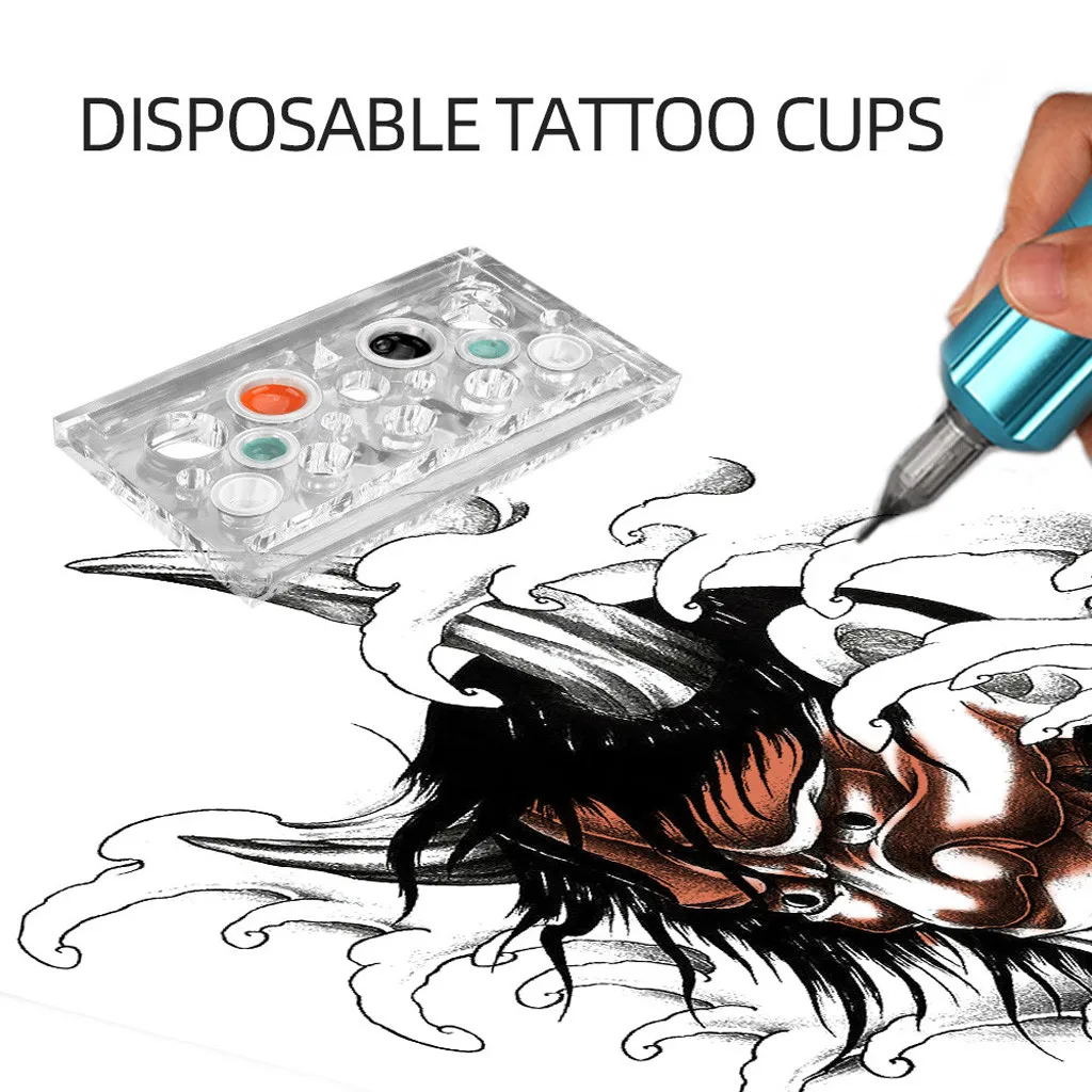 1000 шт новая модная Татуировка одноразовые стаканчики маленькие пигментные колпачки для чернил одноразовые пластиковые стаканы держатели татуировки