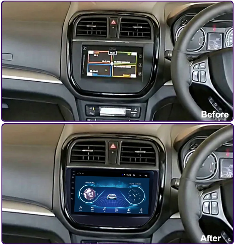 Для Suzuki BREZZA 9 дюймов сенсорный экран Android 8,1 автомобиля gps мультимедиа навигационная система, стереомагнитола плеер