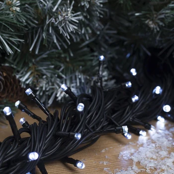 

Garland "Thread" 10 m, IP44, UMC, dark thread, 100 LED, white glow, white flicker, 220 V