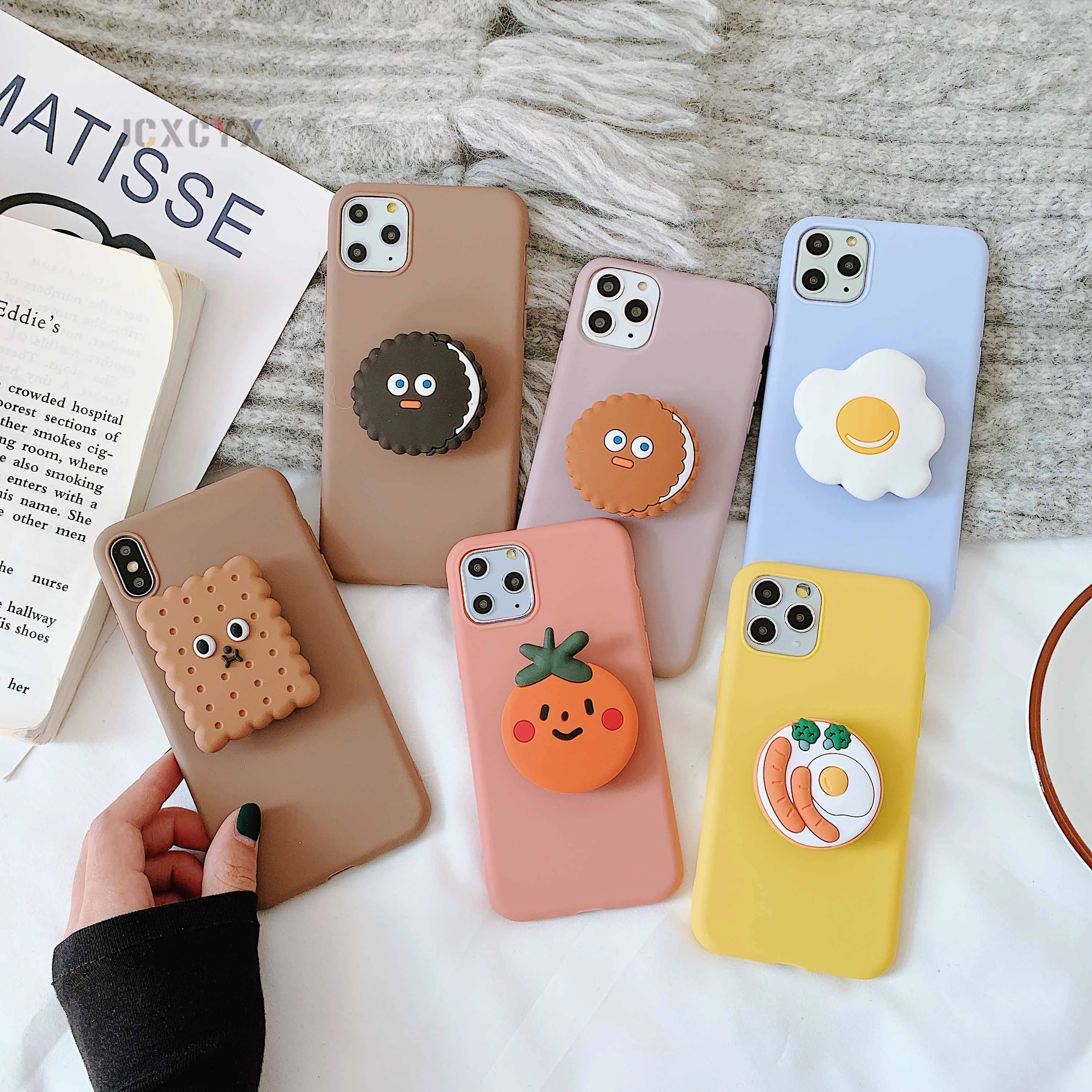 3d Cute Cartoo Cookies Soft Phone Case For Iphone X Xr Xs 11 Pro Max 6s 7 8 Plus Holder Cover For Samsung S8 S9 S10 Note Phone Case Covers Aliexpress
