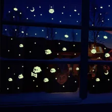 Стиль Y0043 мультфильм ночник маленькие животные маленький ночник наклейки флуоресцентные наклейки украшение для детской спальни Wal