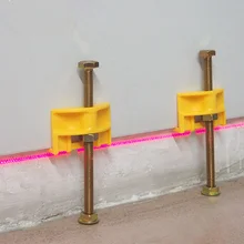 10 pçs parede telha altura ajustador positioner nivelador de cerâmica sistema de nivelamento sapcer localizador rosca fina ferramenta de aumento parafuso diy