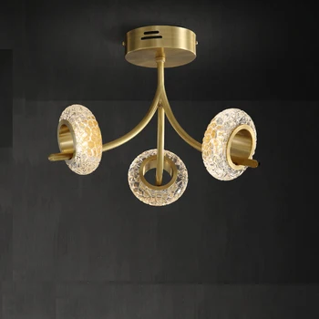 

LED Postmodern Copper Donuts Designer Lamparas De Techo Ceiling Lights.LED Ceiling Light.Ceiling Lamp For Foyer Bedroom