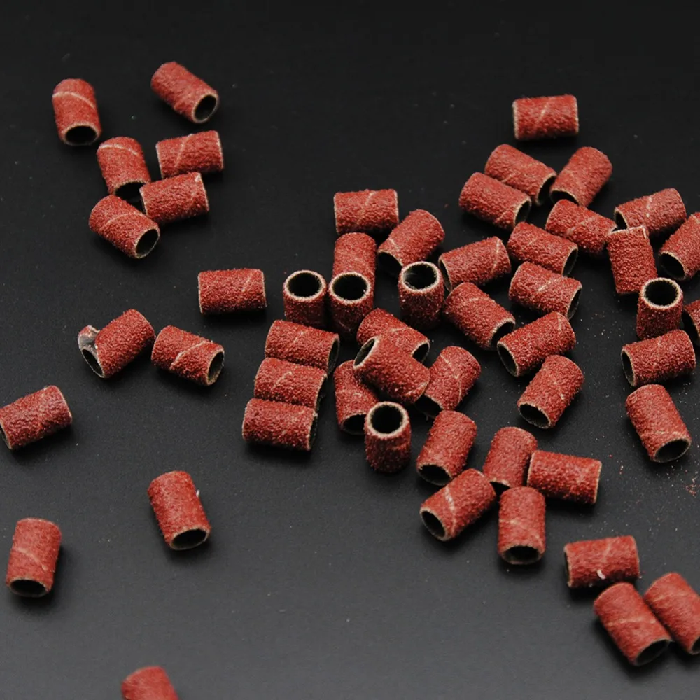 50pcs Nail Art Sanding Bands File For UV Gel Acrylic Polish Remover Electric Machine Drill Bits | Красота и здоровье