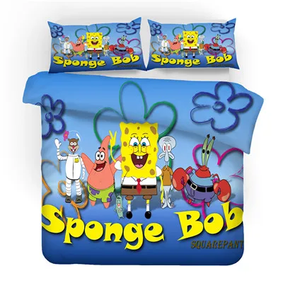 8 Набор постельного белья с 3d принтом SpongeBob SquarePants Подарочный пододеяльник для друзей набор домашнего текстиля - Цвет: 8
