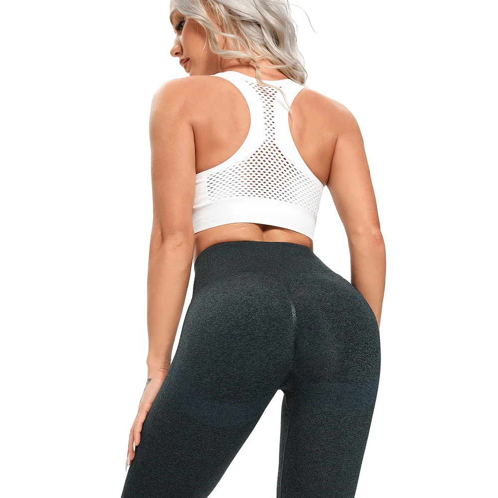 Women High Waisted Leggings Seamless Yoga Pants Smile Contour Workout Gym Tummy Control
