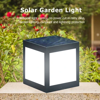 

12LED Square Solar Energy Powered Pillar Lamps Waterproof Stigma Light Garden Villa Enclosing Wall Decorative Lamps