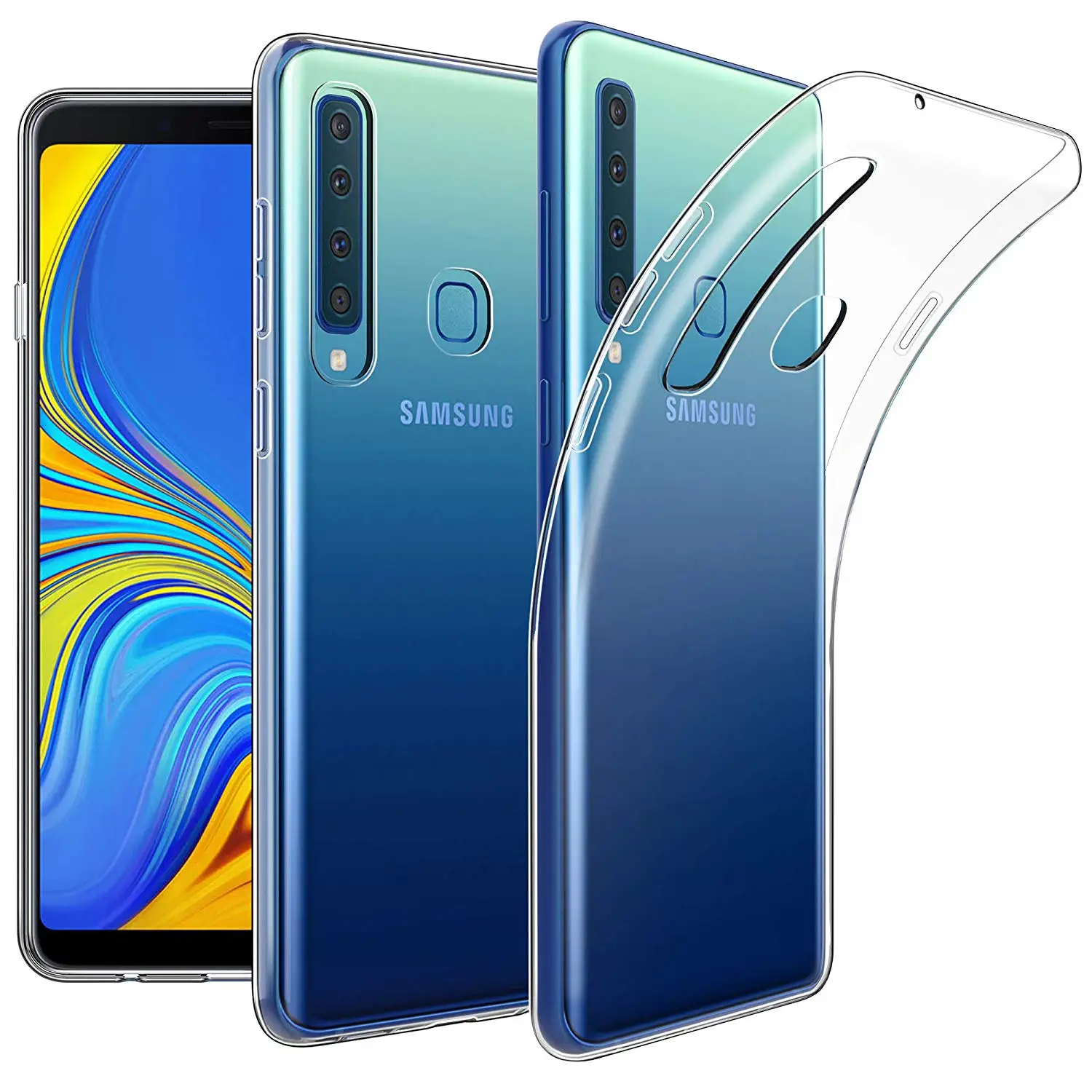 

Soft TPU Silicone Cover for Samsung Galaxy A9 2018 A9S Transparent Phone Cases 360 Protective Slim Gel Coque SM-A920F/DS Armor