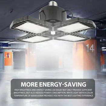 

E27 LED Ceiling Lights Waterproof 60W LED Trilights Deformation High Bay Lighting Lamp Garage Workshop Warehous Industrial Light