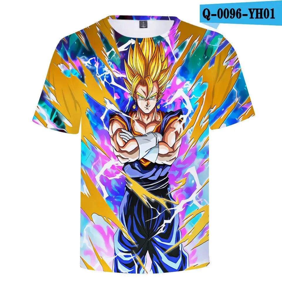 Новое поступление, крутая футболка с 3d принтом «Goku Dragon Ball Z» летние модные футболки с короткими рукавами для мальчиков, Аниме Драконий жемчуг Зет, детские футболки - Цвет: color at picture