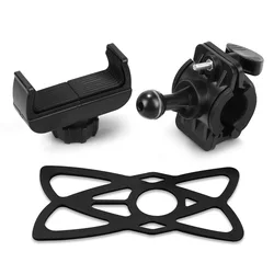 Universal Bicycle & Motorcycle Phone Holder - Adjustable Handlebar Mount (Black)