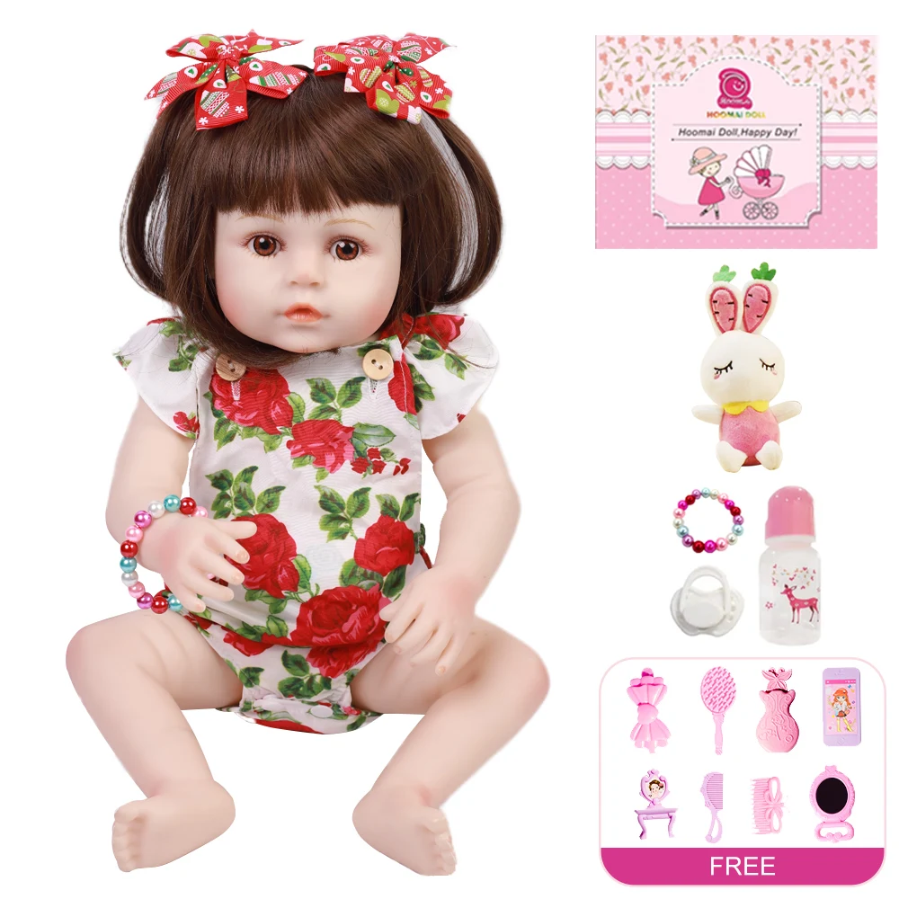 48 см Bebe Reborn мягкий силиконовый реалистичный детский Гладкий виниловый корпус младенец реборн кукла игрушки для детей полный корпус волосы игрушка кукла